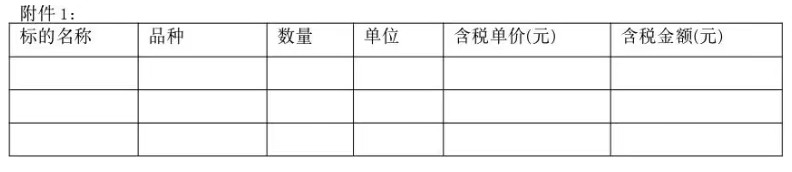 水產(chǎn)品采購合同模板附件表格